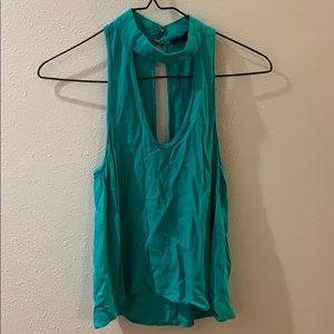 blue halter top